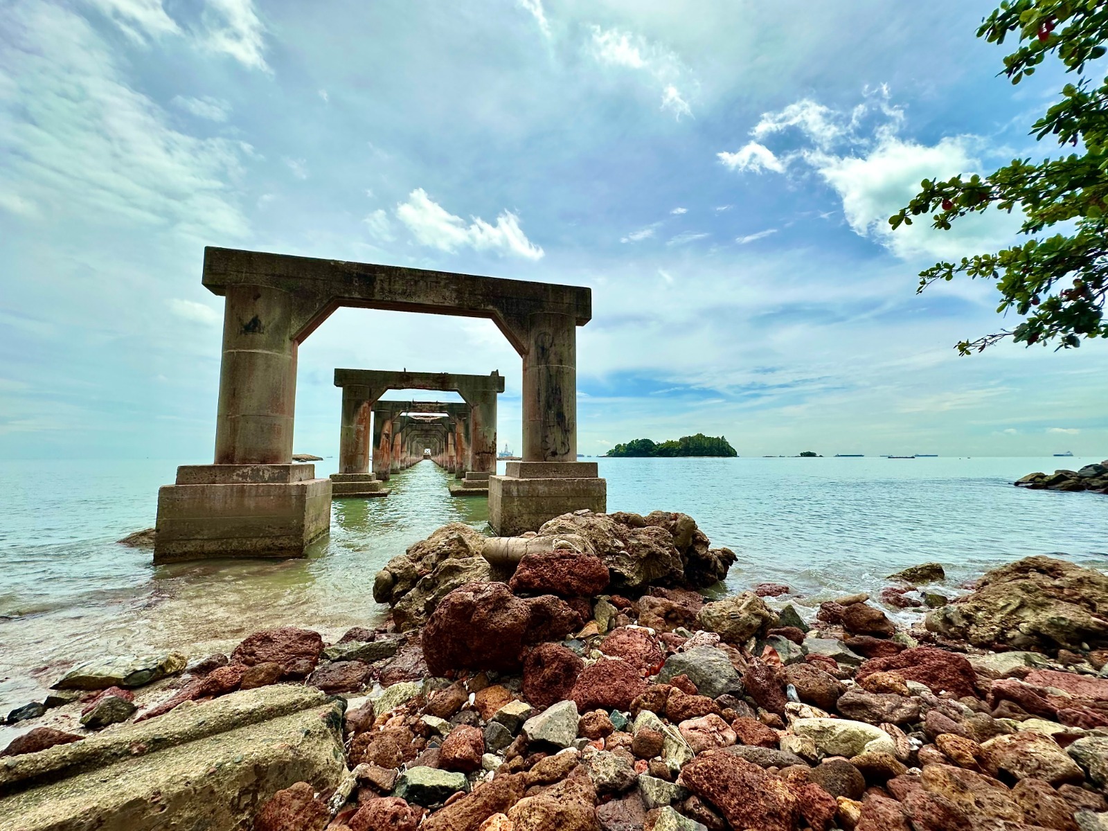 Blurred Background Jomis Old Jetty Image